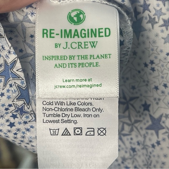 J. Crew x Liberty London Adeladja Stars Fabric, LS Blouse, Career, Fun Vibrant M - Picture 8 of 8